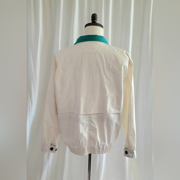 Awesome Vintage 90s London Fog Jacket Men's Size Medium White Vented Full Zip - Picture 3 of 15